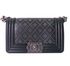 Boy Bag Small, £4,000, Handbags, Black, Leather, Front view